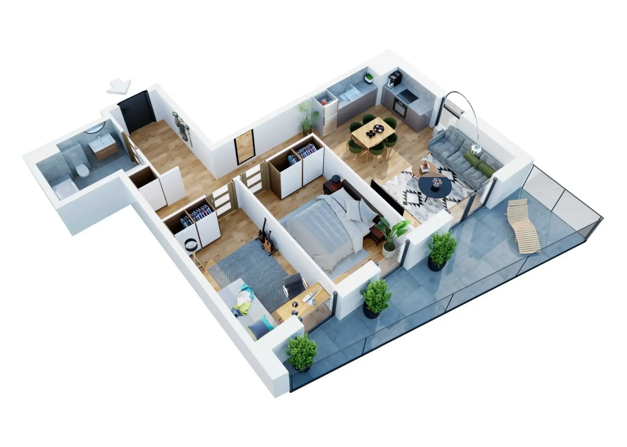 Mieszkanie 3 pokoje — Reda Sky Residence
