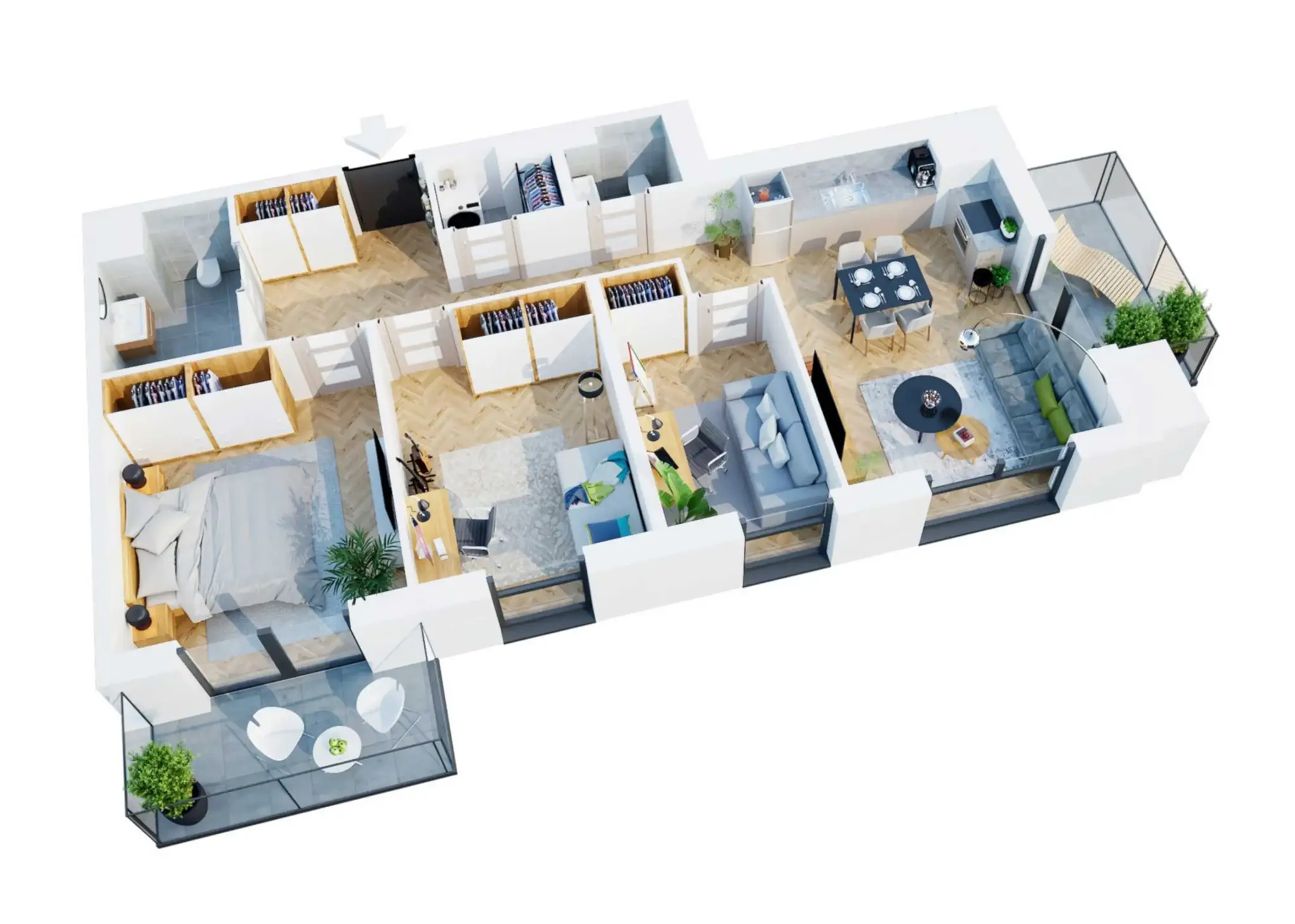Mieszkanie 4 pokoje — Reda Sky Residence